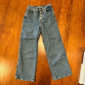Levi’s mile high cropped wide leg jeans